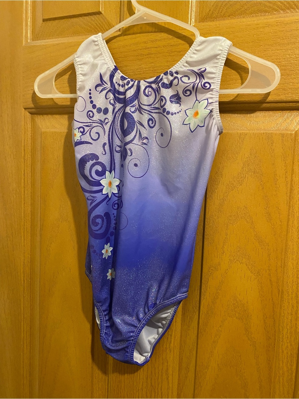 Girls Purple Floral Ombre Dance Leotard